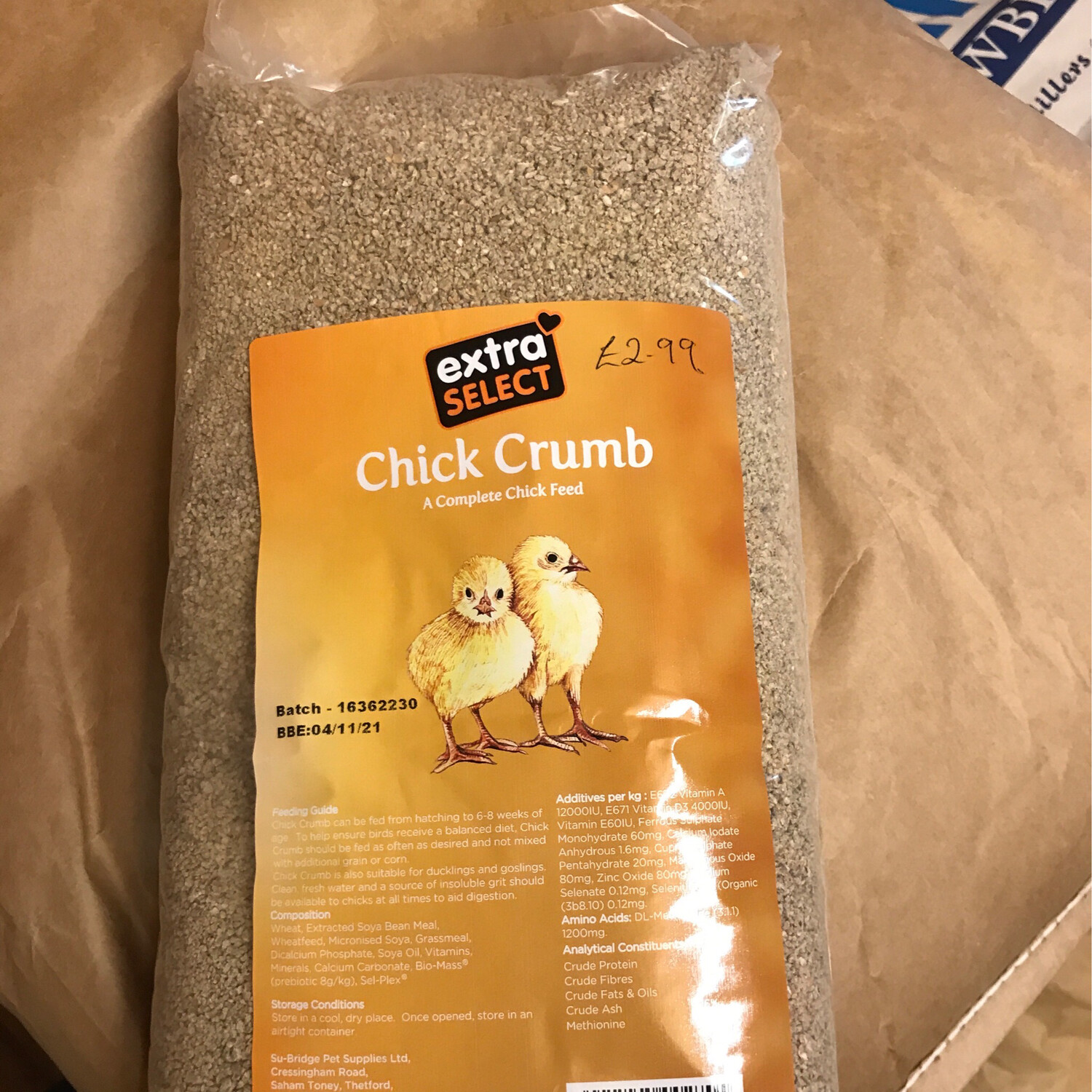 Extra Spect Chick Crumb2 Kg