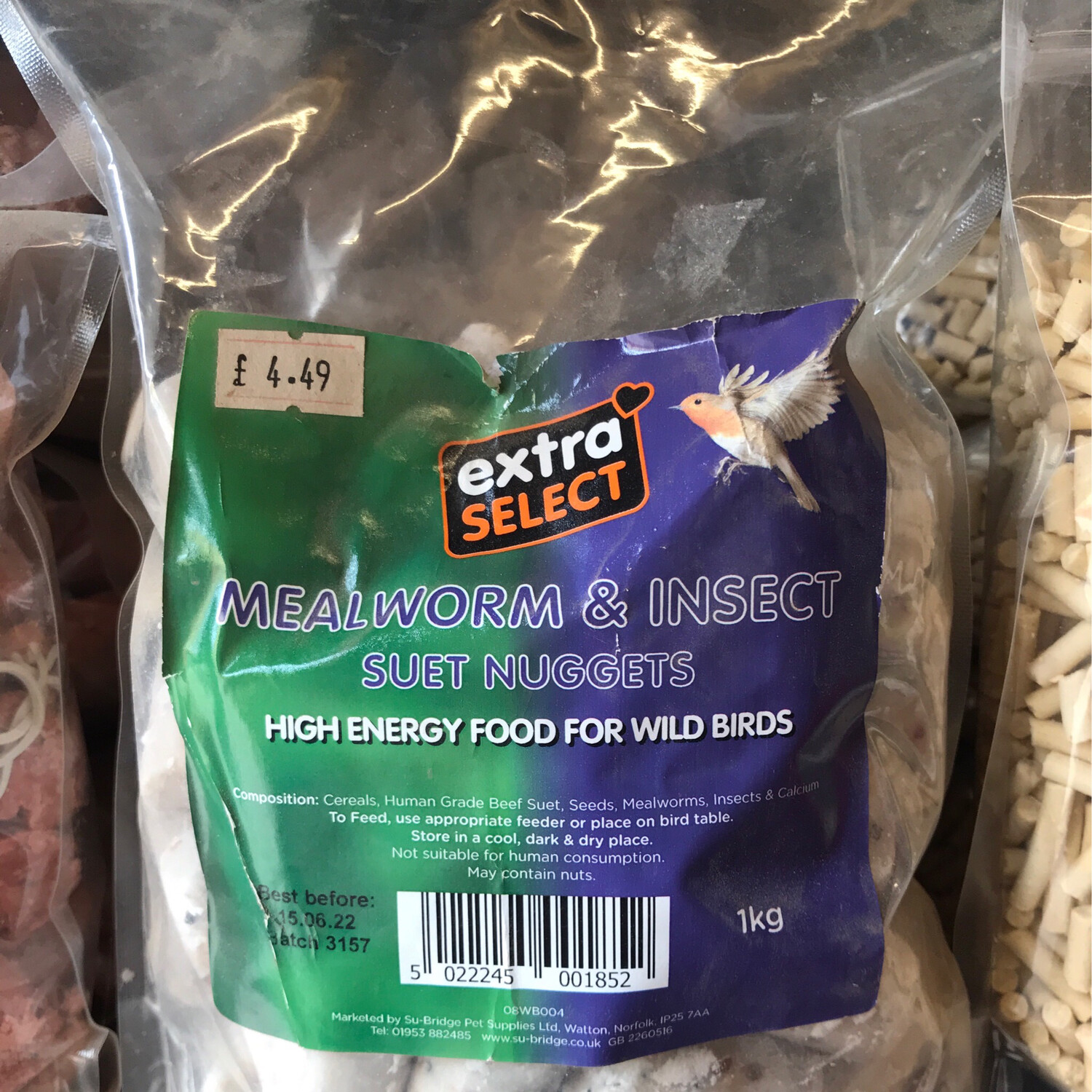 Mealworm &amp; Insect Suet Nuggets -1kg