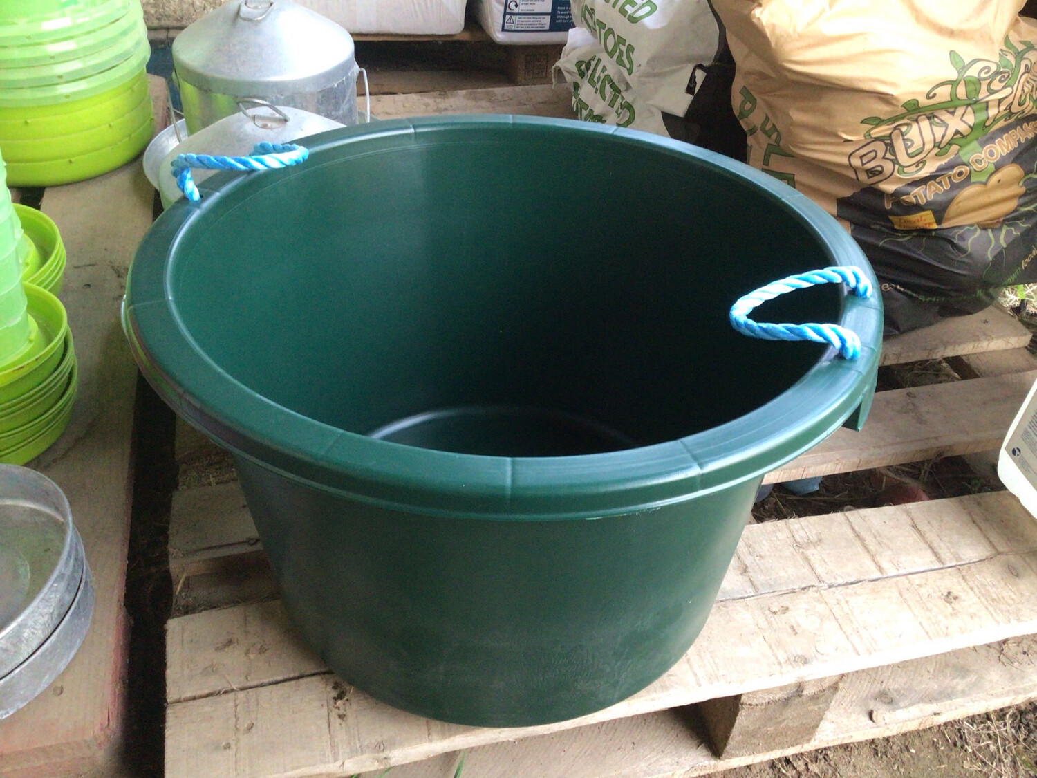 Rope Handle Water Bucket 40 L- Green