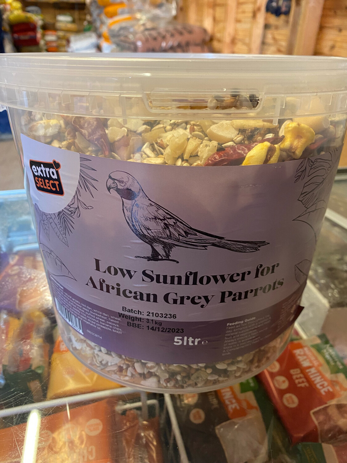 Low sunflower for African grey parrots 5 litre 