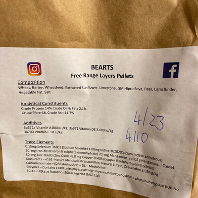 BEARTS LAYERS PELLETS 3KG