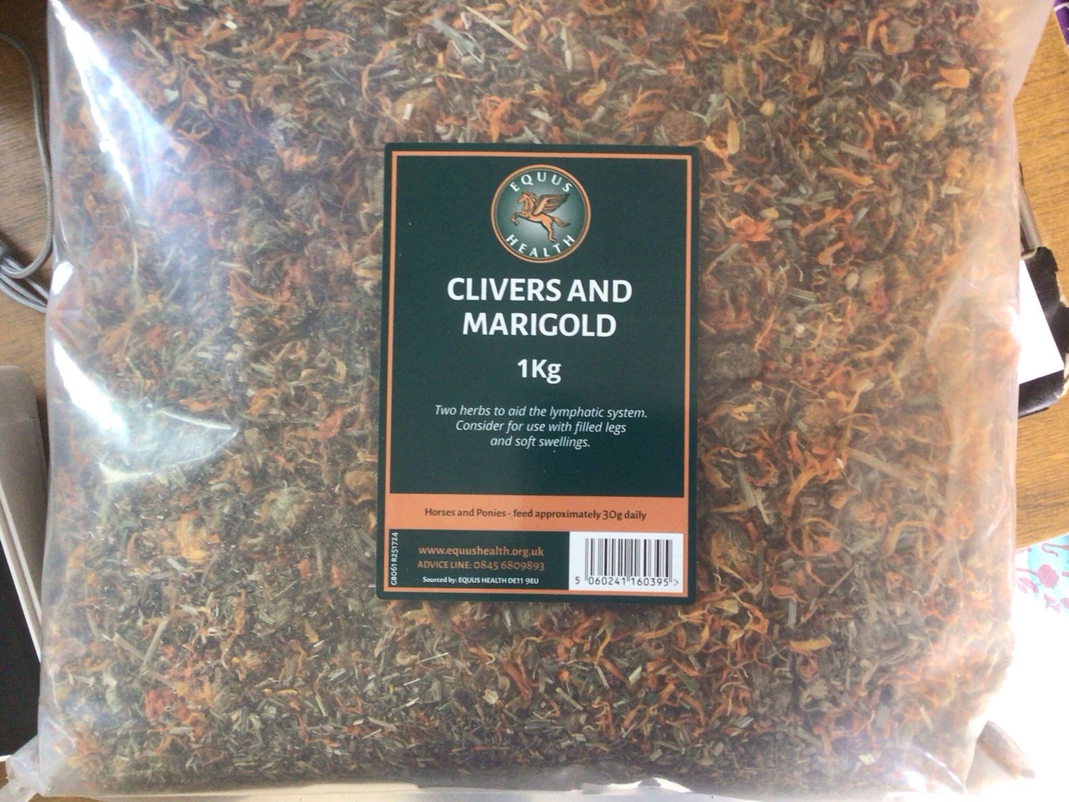 EQUUS HEALTH CLIVERS &amp;MARIGOLD 1kg