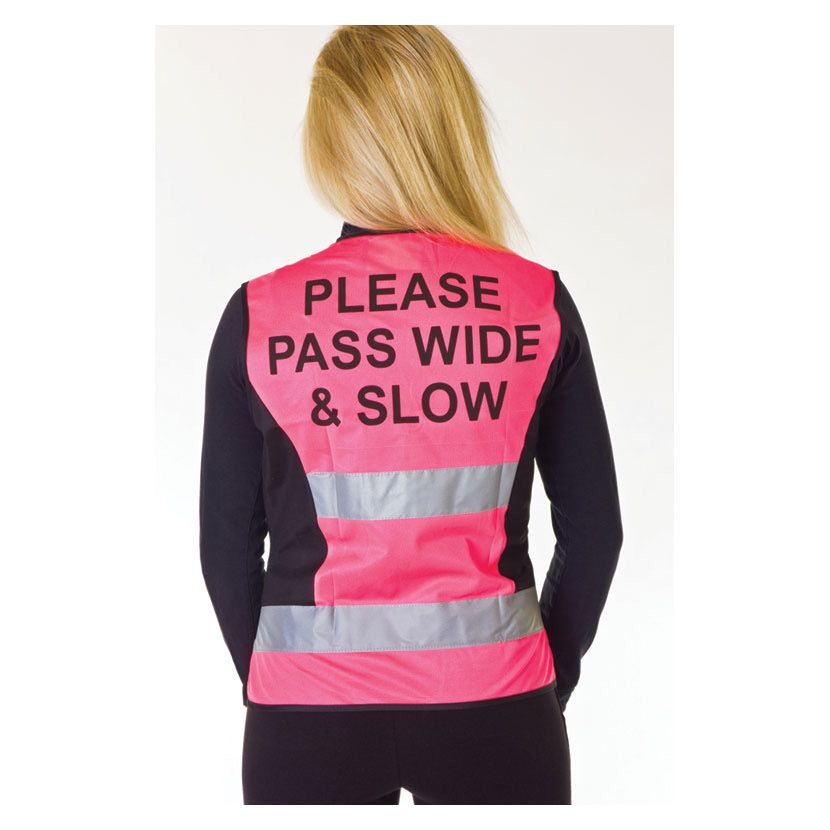 HI VIZ WAIST COAT LARGE PINK
