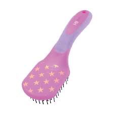 HY STAR EASY GRIP MANE&amp;TAIL BRUSH PINK/LILAC