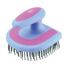 HYSHINE HORSESHOE MANE BRUSH BLUE/PINK
