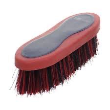 HY PRO GROOM DANDY BRUSH  NAVY/RED