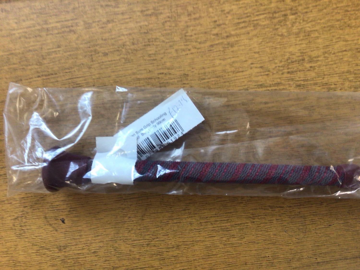 Hy Schooling Whip Spiral Suregrip Handle 99cm. Burgundy