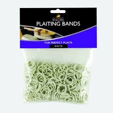 Lincoln Plaiting Bands WHITE