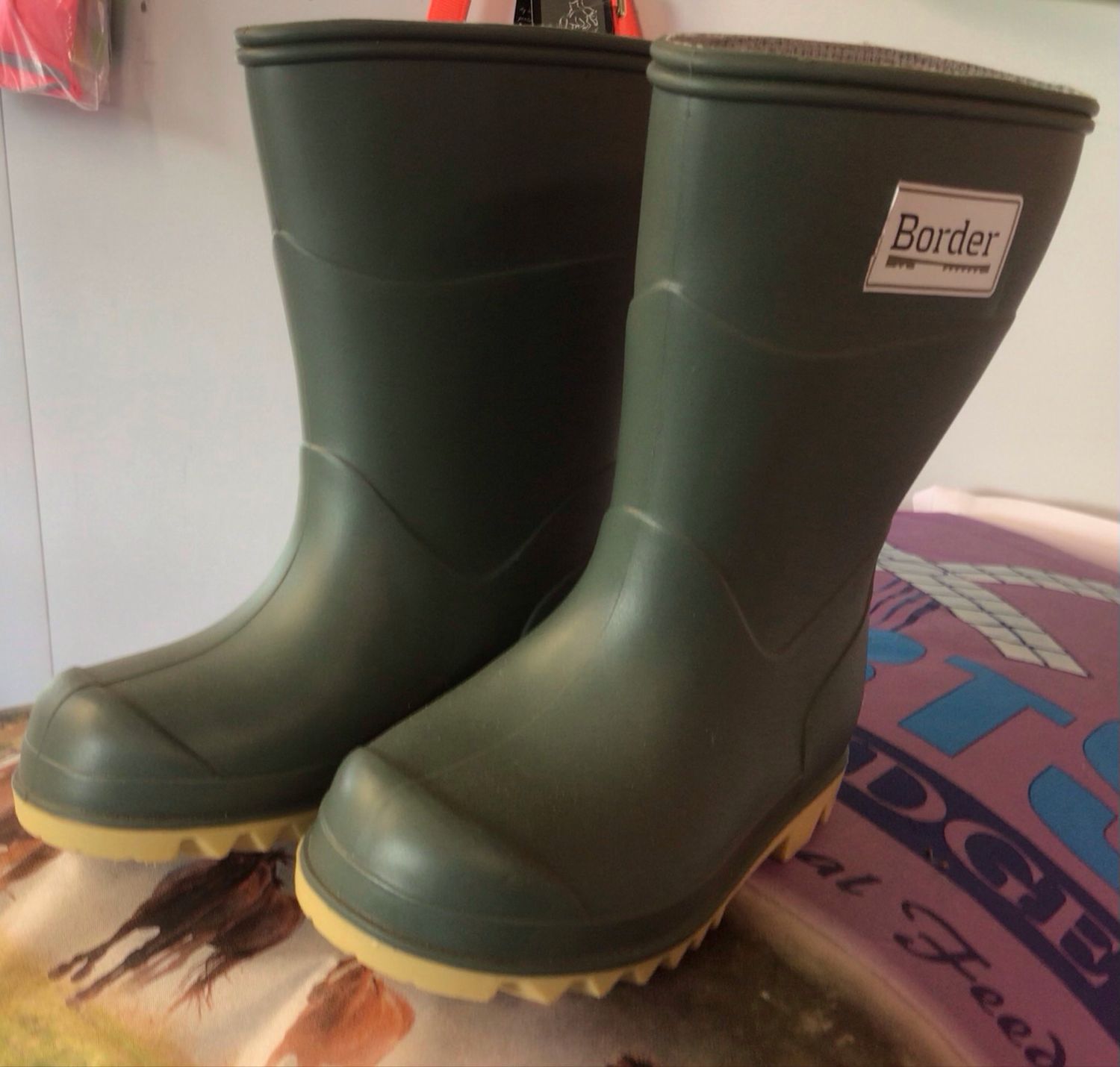 CHILDS WELLIES GREEN SIZE 6