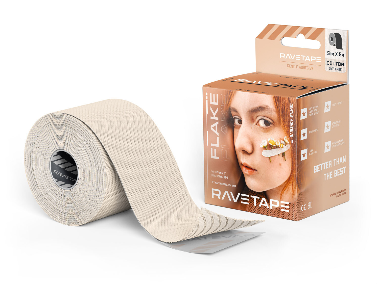 RaveTape FLAKE 5x5 - DyeFree Cotton