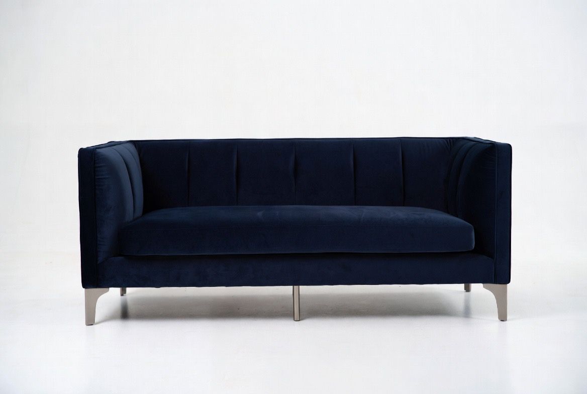 3-Seater Navy Sofa