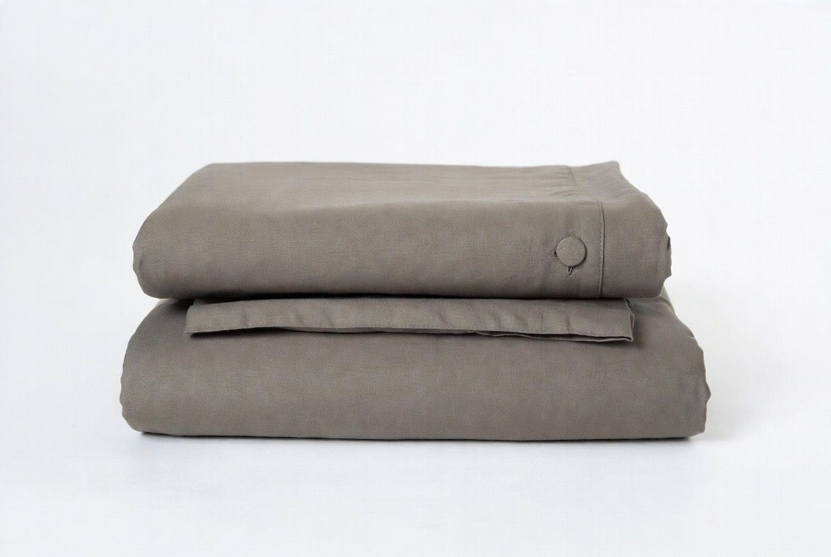 Organic Cotton Gray Duvet Set