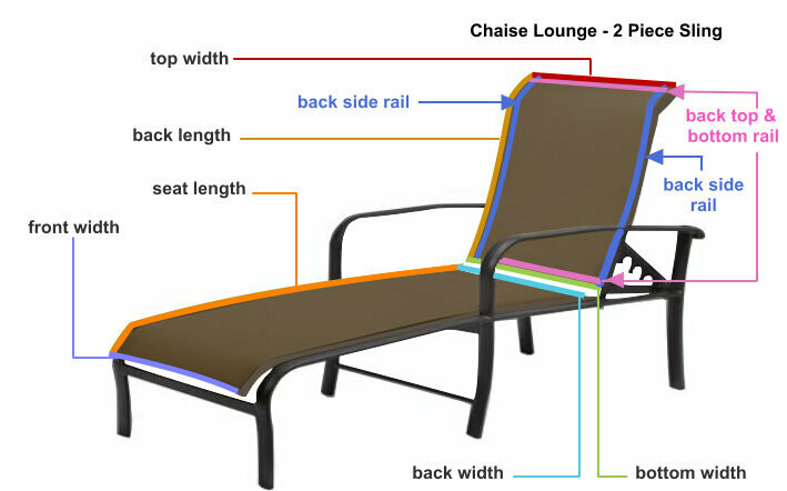 Chaise Lounge - 2 Piece Custom Sling