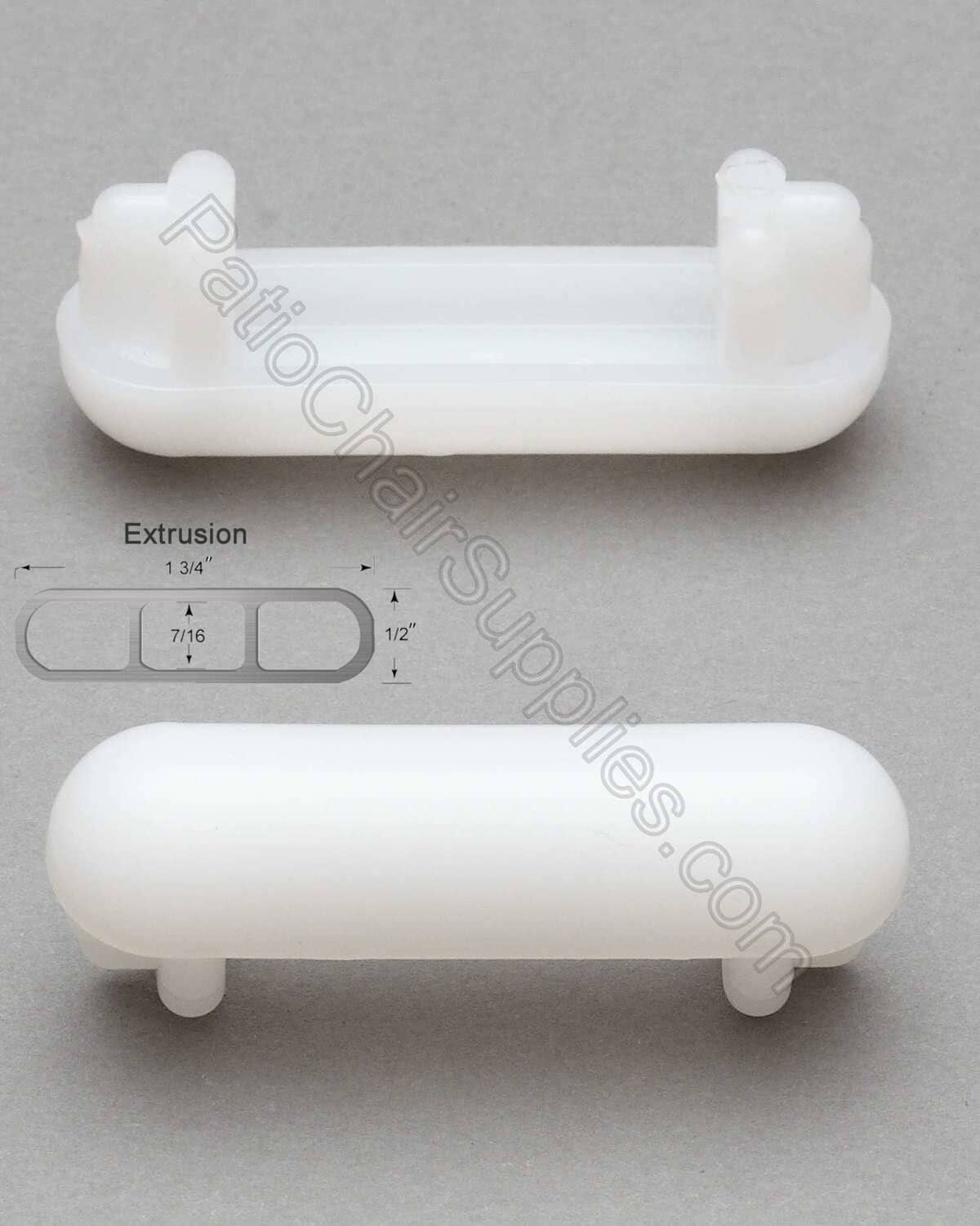 30-606 | 1/2&quot; x 1 3/4&quot; Racetrack Domed Insert Glide