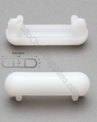 30-606 | 1/2&quot; x 1 3/4&quot; Racetrack Domed Insert Glide