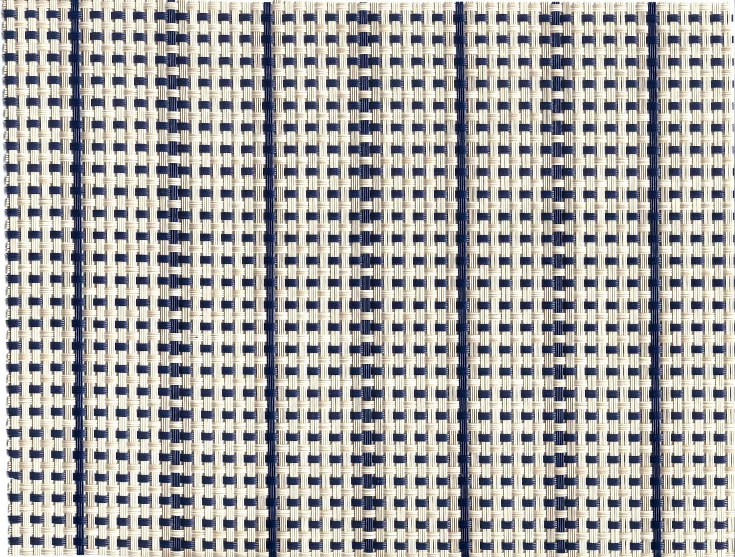 FP-005 Stripe Navy Dove | Mfr. Phifertex®| Fabric width: 54&quot;