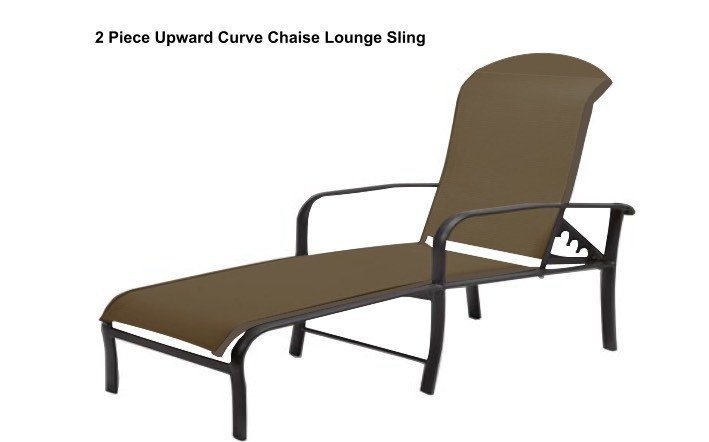 Upward Curve Chaise Lounge - 2 Piece Custom Sling