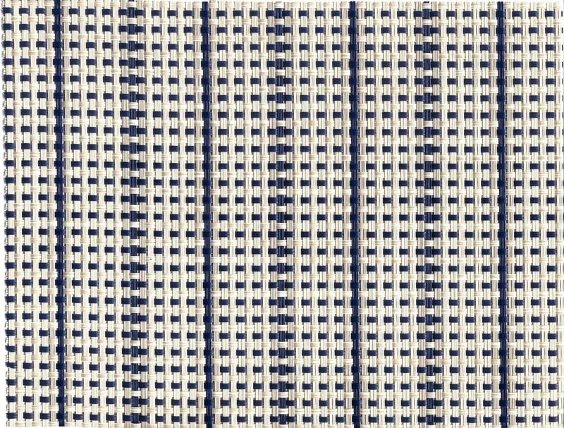 FP-005 Stripe Navy Dove | Mfr. Phifertex®| Fabric width: 54&quot;