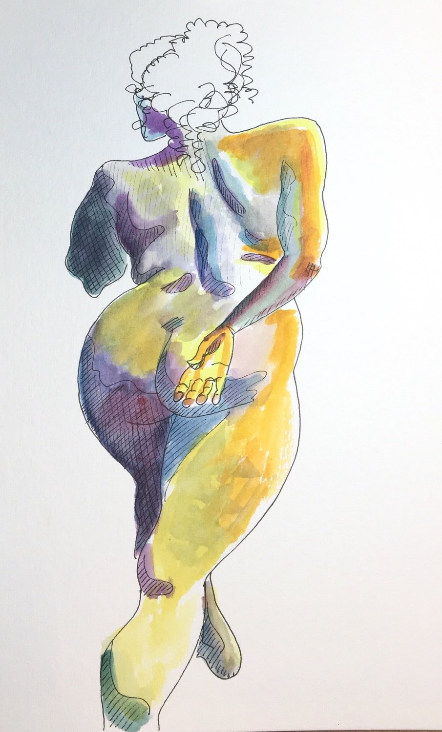 Untitled Figure Drawing from July 25, 2018 at Birdsong Brewing