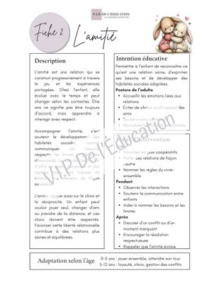 Document éducatif – Développement social, moral et affectif de l’enfant