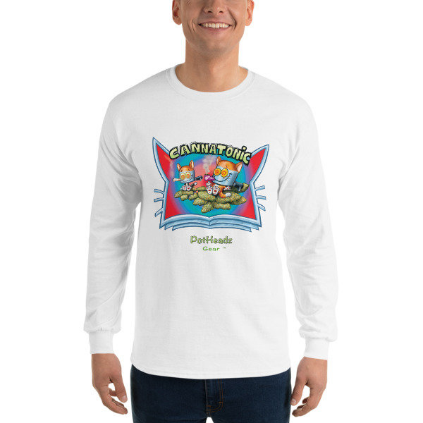 Cannatonic Long Sleeve T-Shirt, Color: White, Size: S