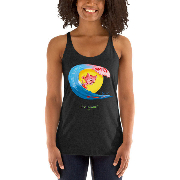 Blue Wave Women&#39;s Racerback Tank, Color: Vintage Black, Size: XS