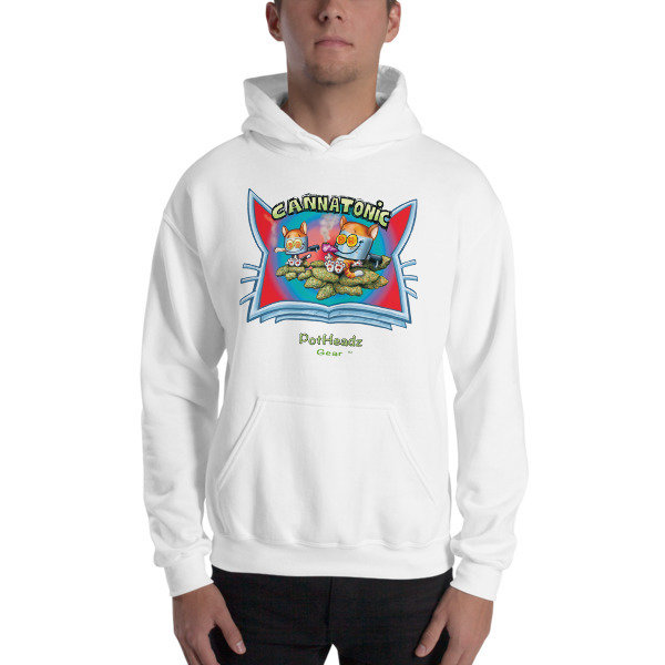 Cannatonic Hooded Sweatshirt, Color: White, Size: S