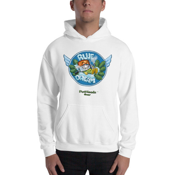 Blue  Dream Hooded Sweatshirt, Color: White, Size: S