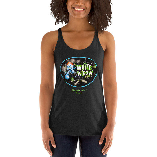 White Widow Women&#39;s Racerback Tank, Color: Vintage Black, Size: XS