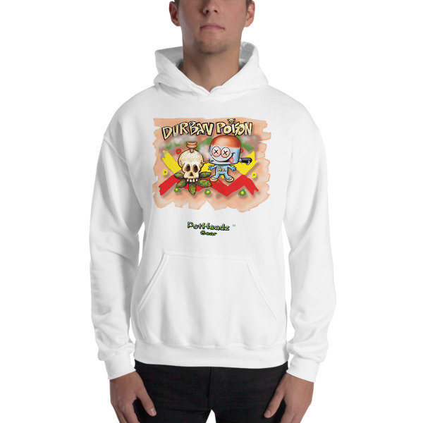 Durban Poison Hooded Sweatshirt, Color: White, Size: S
