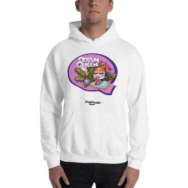 Dream Queen Hooded Sweatshirt, Color: White, Size: S