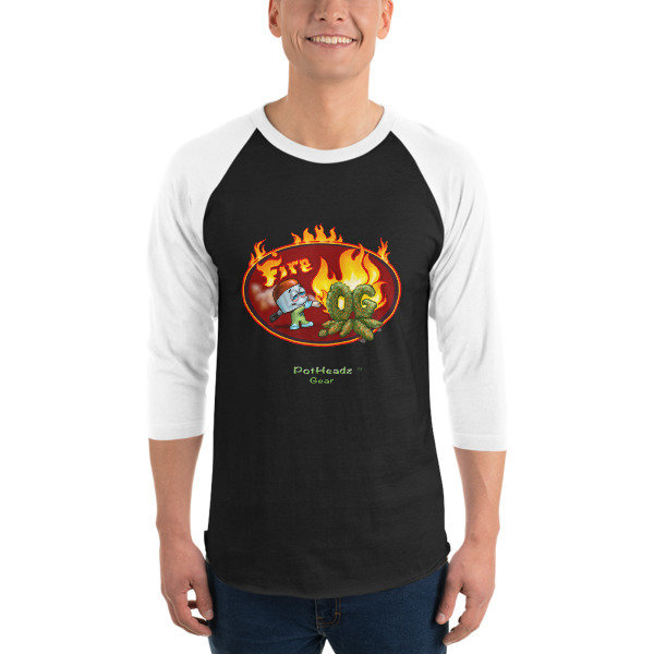 Fire OG 3/4 sleeve raglan shirt