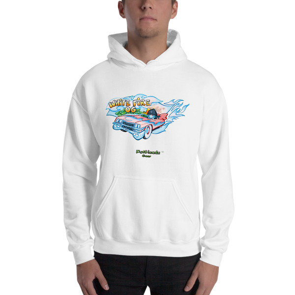 White Fire OG Hooded Sweatshirt, Color: White, Size: S