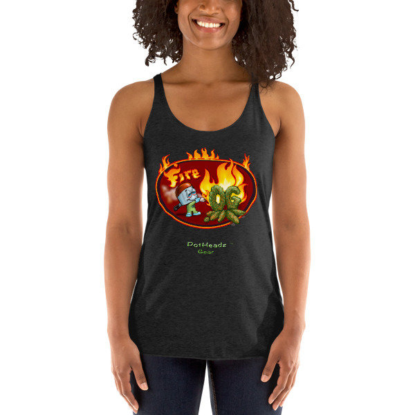 Fire OG Women&#39;s Racerback Tank, Color: Vintage Black, Size: XS