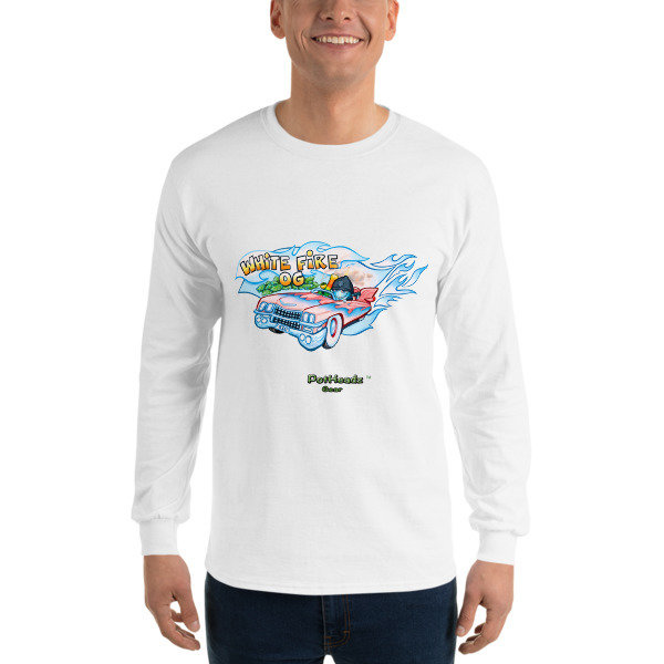 White Fire OG Long Sleeve T-Shirt, Color: White, Size: S