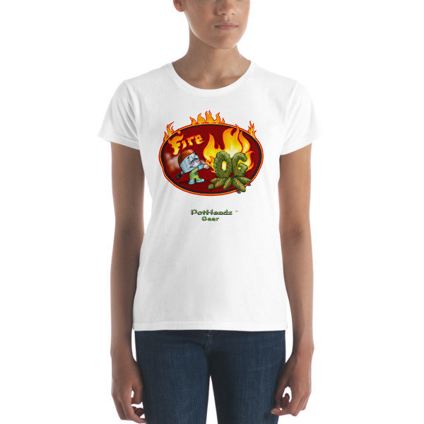 Fire OG Women&#39;s short sleeve t-shirt, Color: White, Size: S