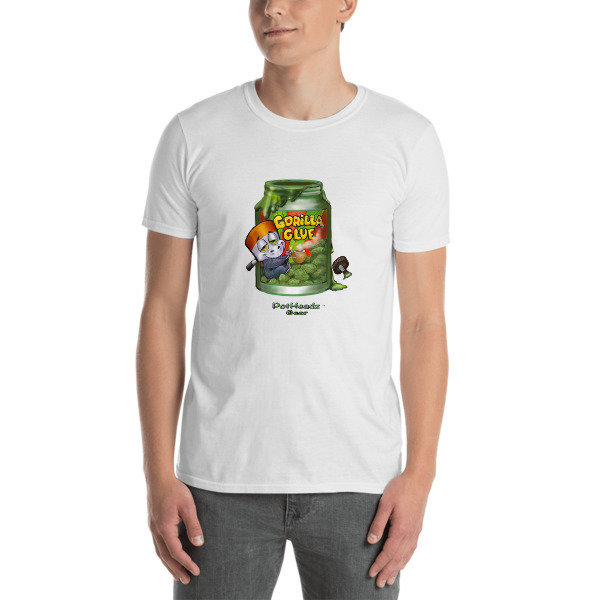 Gorilla Glu Short-Sleeve Unisex T-Shirt, Color: White, Size: S