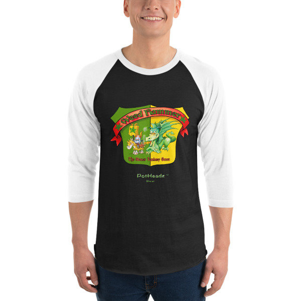 Weed Hammer 3/4 sleeve raglan shirt
