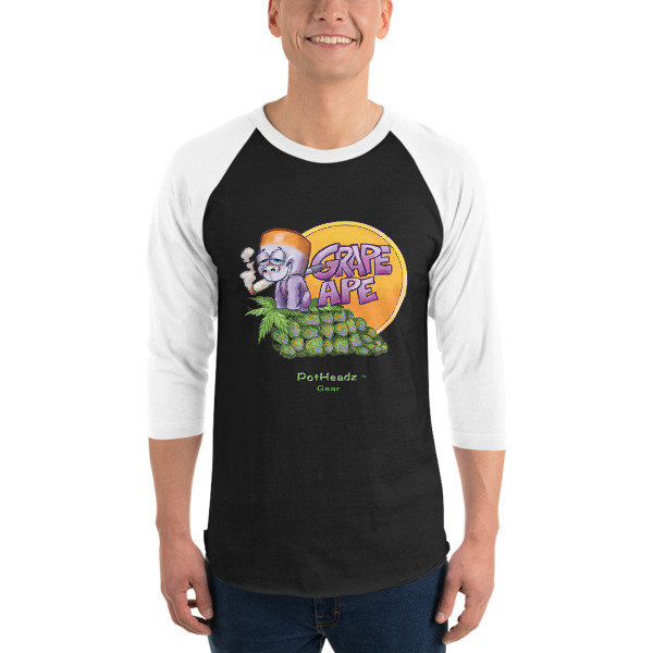 Grape Ape 3/4 sleeve raglan shirt