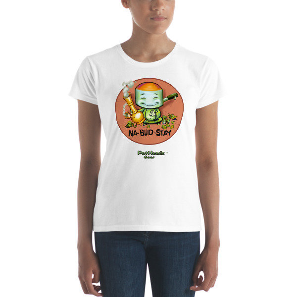 Na-Bud-Stay Women&#39;s short sleeve t-shirt, Color: White, Size: S