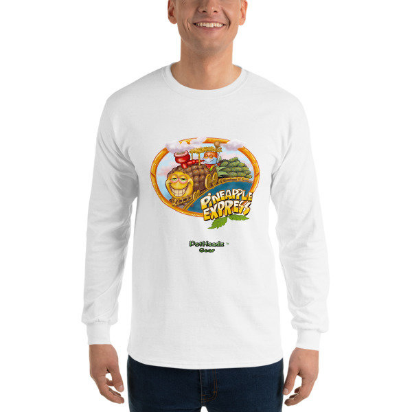 Pineapple Express Long Sleeve T-Shirt, Color: White, Size: S