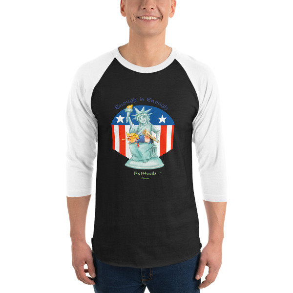 Enough is Enough 3/4 sleeve raglan shirt