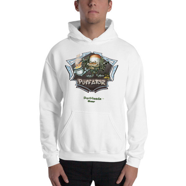 Puffator Hooded Sweatshirt, Color: White, Size: S