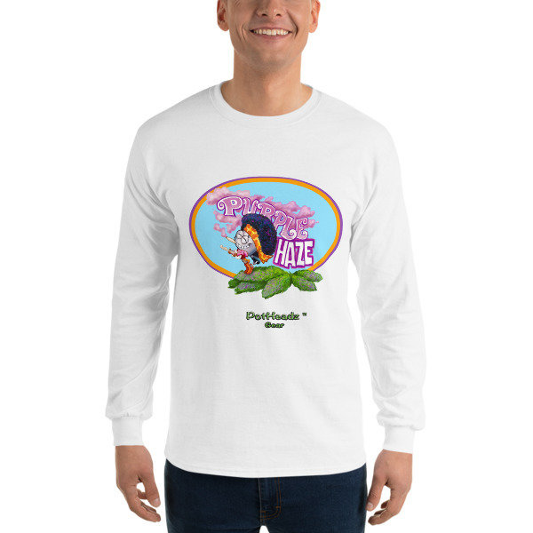 Purple Haze Long Sleeve T-Shirt, Color: White, Size: S