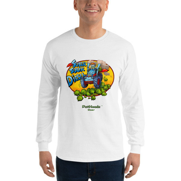 Super Sour Diesel Long Sleeve T-Shirt, Color: White, Size: S