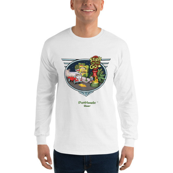 Stash On The Go Long Sleeve T-Shirt, Color: White, Size: S