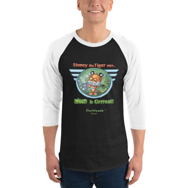 Stoney The Tiger 3/4 sleeve raglan shirt