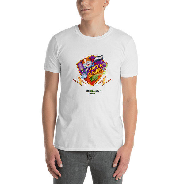 Super Skunk Short-Sleeve Unisex T-Shirt, Color: White, Size: S