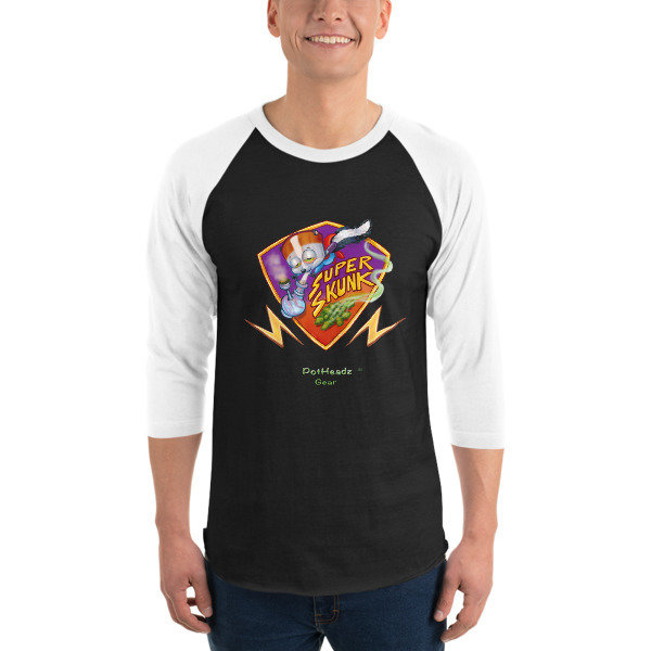 Super Skunk 3/4 sleeve raglan shirt