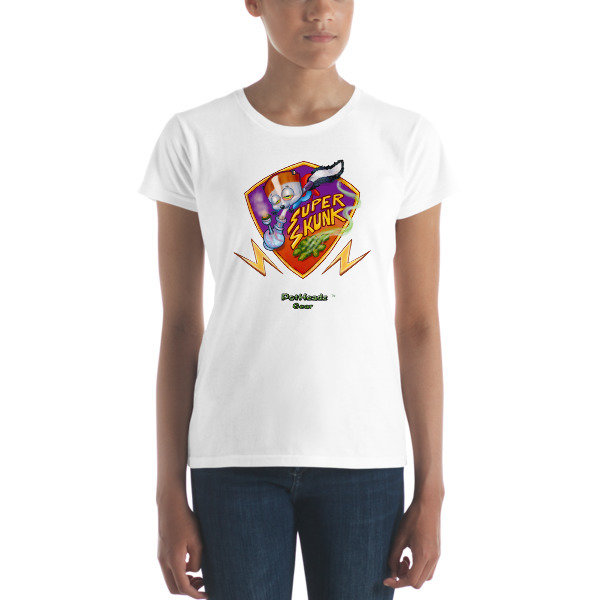 Super Skunk Women&#39;s short sleeve t-shirt, Color: White, Size: S